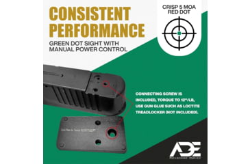 Image of ADE Advanced Optics RD3-006 1x Reflex Green Dot Sight w/Taurus G2C/G2 Optic Mount Plate