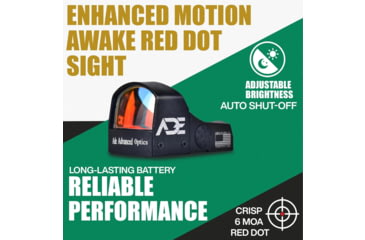 Image of ADE Advanced Optics RD3-009 1x Reflex Red Dot Sight w/Mount Plate for S&amp;W MP M&amp;P/ Standard Picatinny Mount
