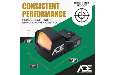 Image of ADE Advanced Optics RD3-009 Motion Awake 1x Reflex Red Dot Sight w/Springfield XD/XDS/XDM Optic Mount Plate