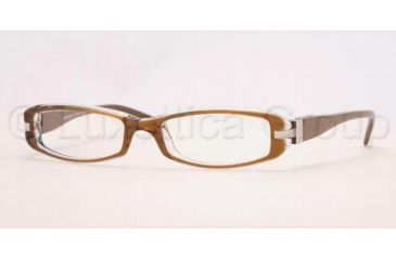 Image of Adrienne Vittadini AV 7043 Eyeglasses Styles Amber Frame w/Non-Rx 50 mm Diameter Lenses