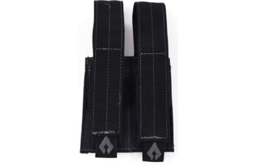 Image of Advance Warrior Solutions Pistol Double Mag Pouch, 600D Poly PVC, Black, PDMP-BL