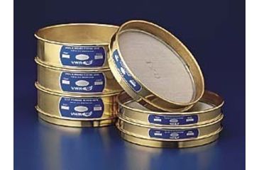 Image of VWR Testing Sieves, 8 Brass Frame, Stainless Steel Wire Cloth 60BS8F Full Height