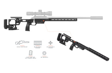 Image of Aero Precision Fixed SOLUS 17in Chassis Assembly, Black, APBG200004C