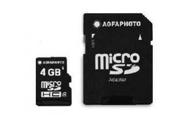 Image of AGFAPhoto Micro SD Card 4GB Class 4 AP4GBMSDHCC4
