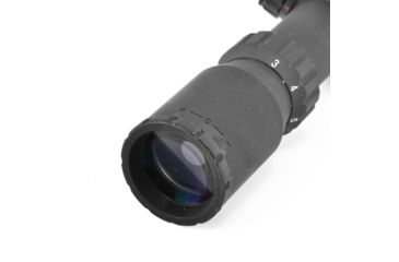 Image of AIM Sports Compact Rubberized 3-9x42mm Medium Range Tactical Scope w/ Rangefinder Reticle JXPFER3942G