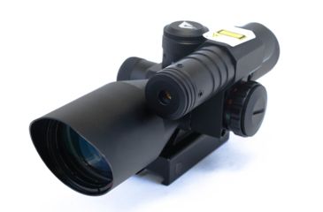 Image of EDEMO AIM Sports Inc 2.5-10X40 Dual Illuminated Rifle Scope w/ Green Laser, Black, Medium, Green Laser/Mil-Dot JDNG251040G-N, EDEMO2