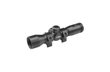 Image of AIM Sports Inc 4X32 Compact Rangfinder Scope W/Rings &amp; Sunshade, Black, Medium, JTR432B-S