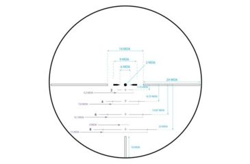 Image of AIM Sports Inc Alpha 6 1-6X24 30mm Rifle Scope With CQ1 Moa Reticle, Black, JA6HD1624CQ
