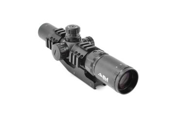 Image of AIM Sports Inc Recon Series 1.5-4x30 Tri Illuminated CQB Scope w/ Locking Turrets/3/4 Circle Reticle JTHR1