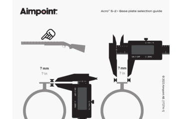 Image of Aimpoint ACRO S-2 1x 9 MOA Red Dot Reflex Sight with Integrated Shotgun Rib Mount, Black, 200907