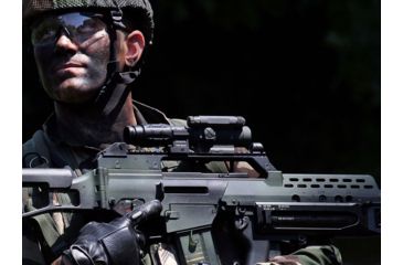 Image of Aimpoint CompM4 Red Dot Reflex Sight, 2 MOA Dot Reticle, Black, Semi Matte, Anodized, 11972