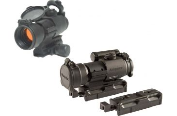 Image of Aimpoint PRO - Patrol Rifle Optic - Red Dot Reflex Sight, 2 MOA Dot Reticle, 1x38mm, w/ SIDELOK Mount, QRP2 Mount &amp; Spacer, Black, Semi Matte, Anodized, 12841-KIT1