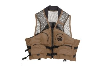 Image of Airhead Deluxe Mesh Top Fishing Vest, Bark, Large/Extra Large, 12003-05-A-BA