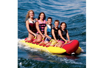 Image of Airhead Jumbo Dog Towable, 5 Rider, Red / Yellow, HD-5