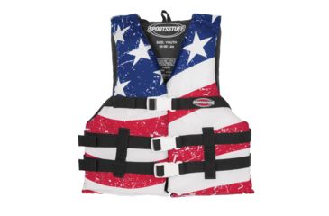 Image of Airhead Youth General Boating Stars &amp; Stripes GP PFD Lightweight Life Vest 10098-03-A-US