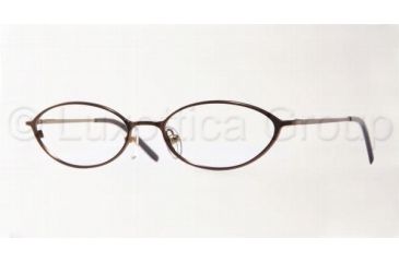 Image of AK Anne Klein AK9069 Eyeglasses with Non-Rx Lenses 443-4816 - Dark Brown 