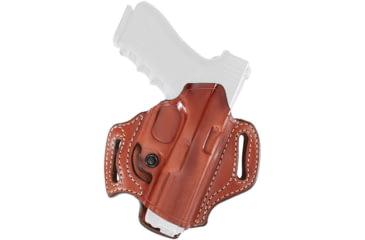 Image of Aker Leather Model 160 Spring Special Executive Holsters, Smith &amp; Wesson M&amp;P 40, Right, Plain, Tan, H160TPRU-MP 40