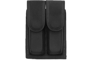 Image of Aker Leather A-Tac Double Magazine Pouch, .40 Caliber/.45 Caliber, Black, C910 3-4