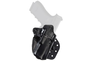Image of Aker Leather Model 144A D.A. Strapless Open Top Paddle Holster, Heckler &amp; Koch P2000SK/P2000, Right, Plain, Black, H144ABPR-HKP2K