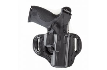 Image of Aker Leather Flatsider Xr15 Open Top Straight Draw Holster, Springfield Armory XD 4in, Left, Plain, Black, H170ABPLU-XD 4