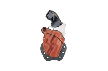 Image of Aker Leather Model 244A D.A. Revolver Strapless Open Top Holster, MD-4, Right, Plain, Black, H244ABPRU-MD 4