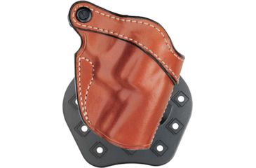 Image of Aker Leather Model 244A D.A. Revolver Strapless Open Top Holster, MD-4, Right, Plain, Black, H244ABPRU-MD 4