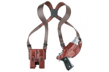 Image of Aker Leather 101 Comfort-Flex Shoulder Holster Rig, Right, Heckler &amp; Koch HK40, Plain, Tan, H101TPRU-HK 40