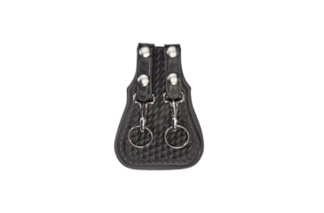 Image of Aker Leather Key Flap, Double Jailers Brass, Basketweave, Black, A562-BW