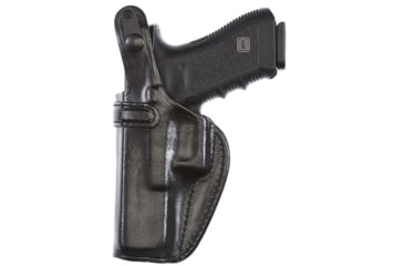 Image of Aker Leather Model 160 Spring Special Executive Holsters, Glock 19/23/32, Left, Plain, Black, H160BPL-GL1923
