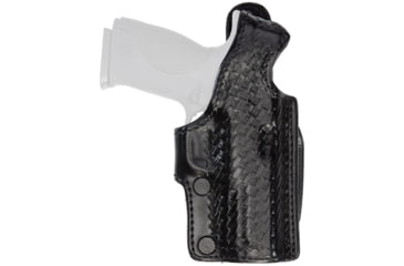 Image of Aker Leather Model 165 Sentinel Hi Ride Lined Holster, Beretta 92F, Left, Basketweave, Black, H165BWL-BE92F