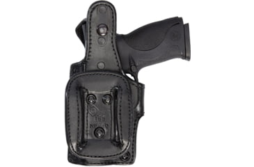 Image of Aker Leather Model 165 Sentinel Hi Ride Lined Holster, Glock 17/22/31, Left, Plain, Black, H165BPL-GL1722