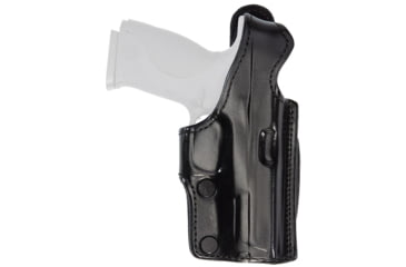 Image of Aker Leather Model 165 Sentinel Hi Ride Lined Holster, Glock 17/22/31, Left, Plain, Black, H165BPL-GL1722