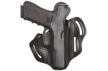 Image of Aker Leather Model 166 Classic 3 Slot Holster, Glock 17/22/31, Right, Plain, Black, H166BPR-GL1722