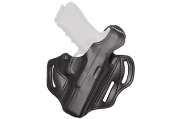Image of Aker Leather Model 166 Classic 3 Slot Holster, Glock 17/22/31, Right, Plain, Black, H166BPR-GL1722