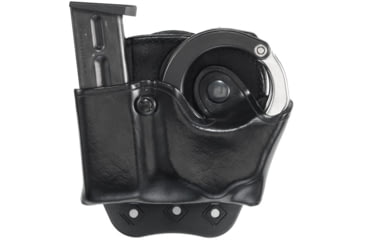 Image of Aker Leather 519A D.M.S. ASP Cuff/Mag Combos, .380 ACP/9mm Luger, Single Stack, Right, Plain, Black, A519ABPR-0