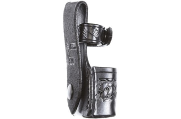 Image of Aker Leather Model 576 MK VI Mace Case, Brass Snap, Medium, Basketweave, Black, A576-BW-BR