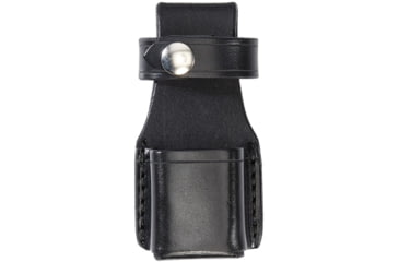 Image of Aker Leather Model 576 MK VI Mace Case, Chrome Snap, Medium, Plain, Black, A576-BP-CH