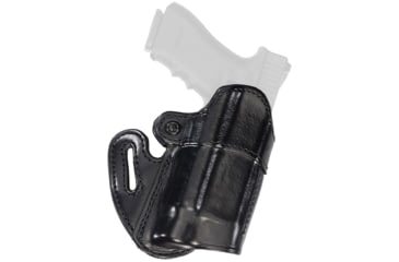 Image of Aker Leather Nightguard Open Top Holster Light Bearing Holster, Glock 17/19/26, SureFire X300U, Left, Plain, Black, H167ABPL-GL17X3