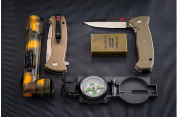 Image of Al Mar Knives Mini S.E.R.E. 2020 Coyote Series Folding Knife, Spring Assist, 8Cr, 3 in, Traditional, Coyote, AMK2212
