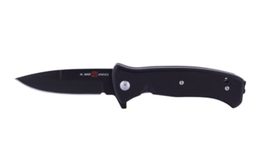 Image of Al Mar Knives Mini S.E.R.E. 2020 Night G Series Folding Knife, Spring Assist, D2, 58HRC, Ti-Black, 3 in, Traditional, G10, Black, AMK2204