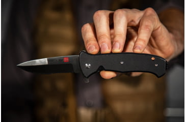 Image of Al Mar Knives S.E.R.E. 2020 G Series Folding Knife, Liner Lock Spring Assist, D2, 58HRC, Satin, 3.6 in, Combo, G10, Black, AMK2203