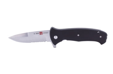 Image of Al Mar Knives S.E.R.E. 2020 G Series Folding Knife, Liner Lock Spring Assist, D2, 58HRC, Satin, 3.6 in, Combo, G10, Black, AMK2203