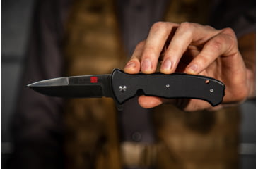 Image of Al Mar Knives S.E.R.E. 2020 G Series Folding Knife, Liner Lock Spring Assist, D2, 58HRC, Satin, 3.6 in, Traditional, G10, Black, AMK2202