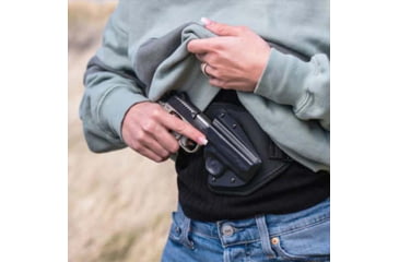 Image of Alien Gear Holsters Belly Band IWB Holster, Smith &amp; Wesson M&amp;P9 Shield EZ, Right Hand, Black, 00193858311739