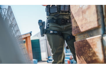 Image of Alien Gear Holsters Rapid Force Polymer Level III OWB Belt Duty Holster, Glock 19/19X/19 MOS/23 Gen 1-4/44/45/45 MOS, Glock 17/17 MOS/22 Gen 1-4/47/47 MOS, Left Hand, Tan, Large Light, R3-M-0057-TN-LH-LL-A0-B