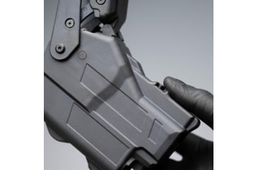 Image of Alien Gear Holsters Rapid Force Polymer Level III OWB Belt Duty Holster, Sig P320 Full Size 9mm/.40 cal/M17/XFull, Sig P320 Compact/Carry 9 mm/.40 cal/M18/XCarry, Left Hand, Matte Black, Compact Light, R3-M-0691-BK-LH-CL-A0-B