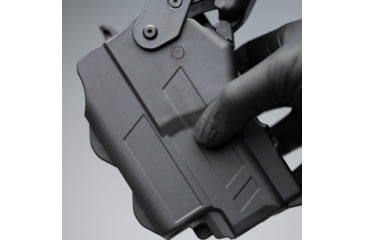 Image of Alien Gear Holsters Rapid Force Polymer Level III OWB Belt Duty Holster, Sig P320 Full Size 9mm/.40 cal/M17/XFull, Sig P320 Compact/Carry 9 mm/.40 cal/M18/XCarry, Left Hand, Matte Black, Compact Light, R3-M-0691-BK-LH-CL-A0-B