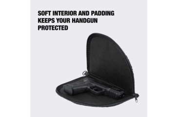 Image of Allen Ruger Compact Polyester Pistol Case w/Lockable Zipper and D-ring, Compact Size, 8in Length, Screen-Printed, Soft Lining, Gray, 27451