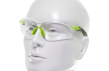 Image of Allen All-In Youth Shooting Safety Glasses, Green/Black Frame, Clear Lenses, Youth, 2376