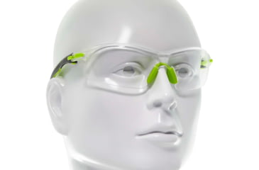 Image of Allen All-In Youth Shooting Safety Glasses, Green/Black Frame, Clear Lenses, Youth, 2376